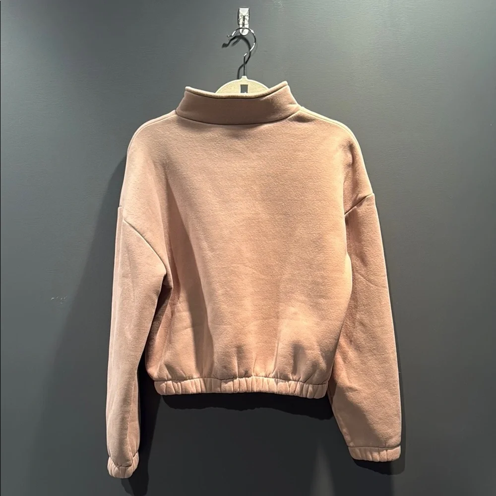 Jac Parker Soft Pink Fleece Pullover Quarter Zip - Picture 2 of 3